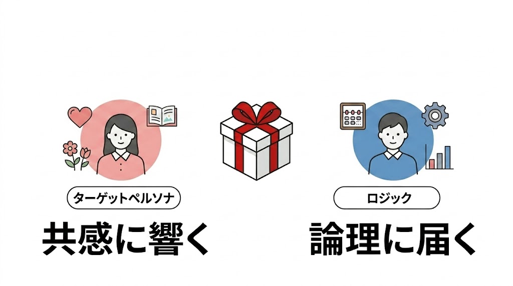 女性と男性では物事の捉え方の傾向が異なる画像