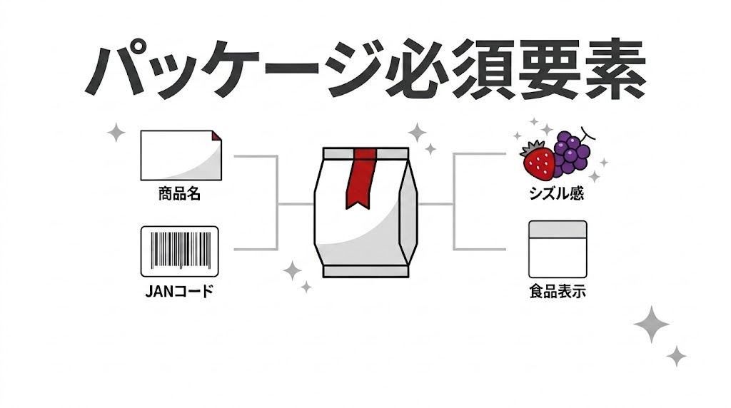 パッケージ制作において欠かせない要素・内容